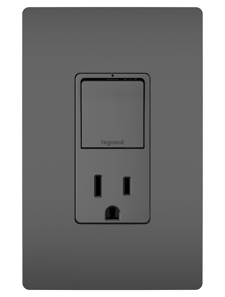 Single Pole/3-Way Switch with 15A Tamper-Resistant Outlet