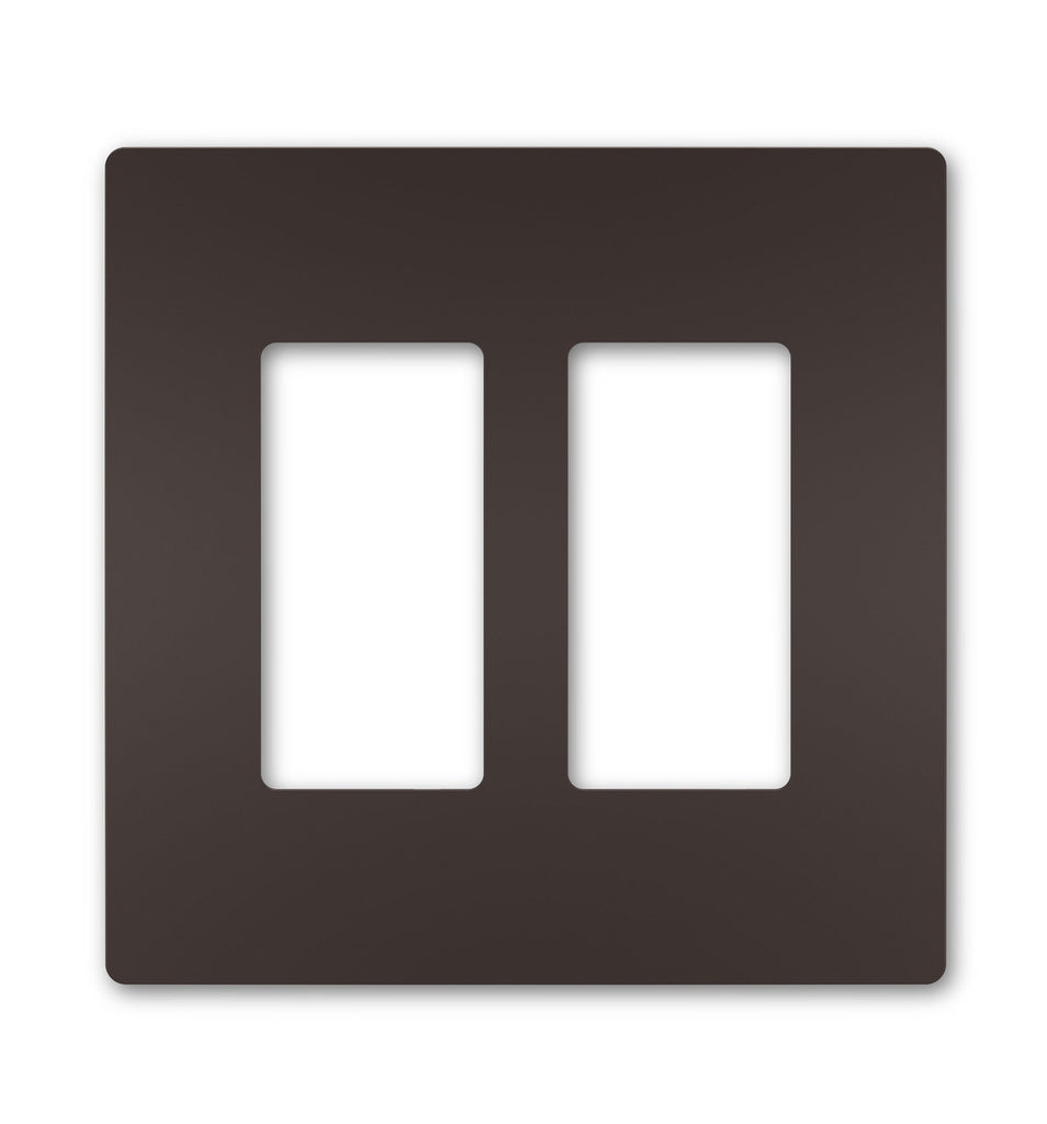 Two-Gang Screwless Wall Plate, in Dark Bronze