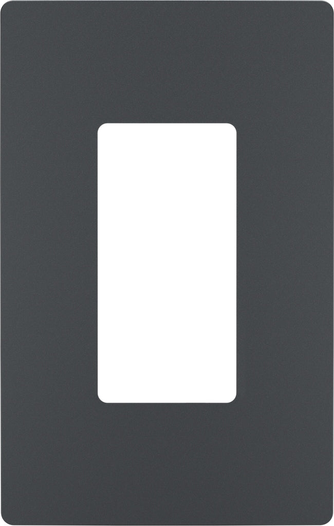 One-Gang Screwless Wall Plate, in Dark Bronze