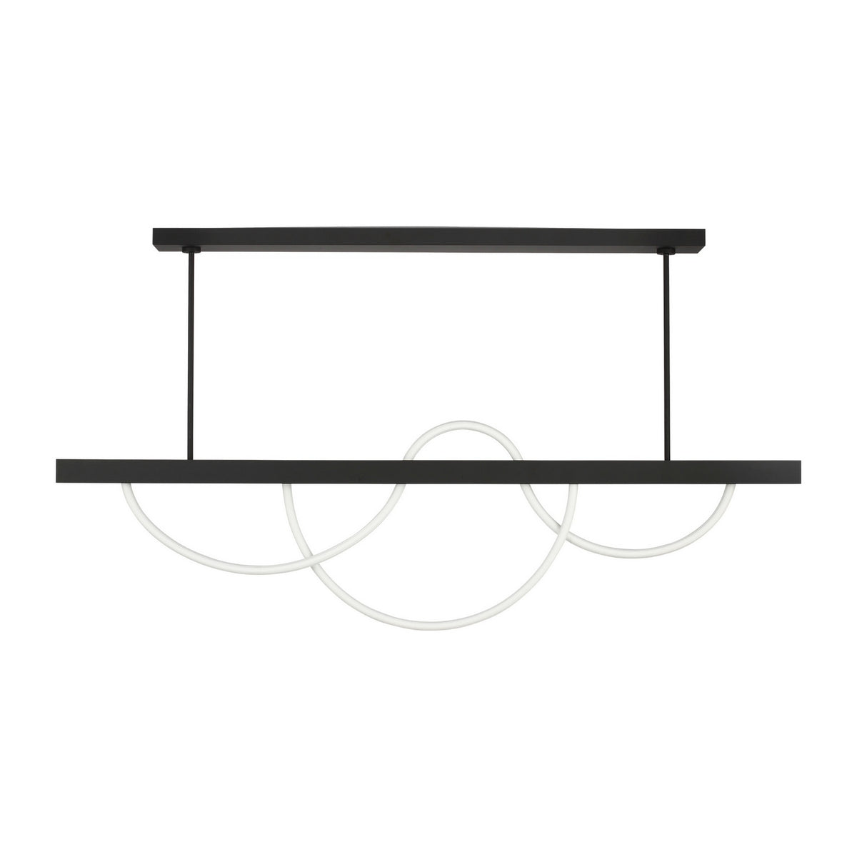 Lustre linéaire LED Uneri en noir Nightshade