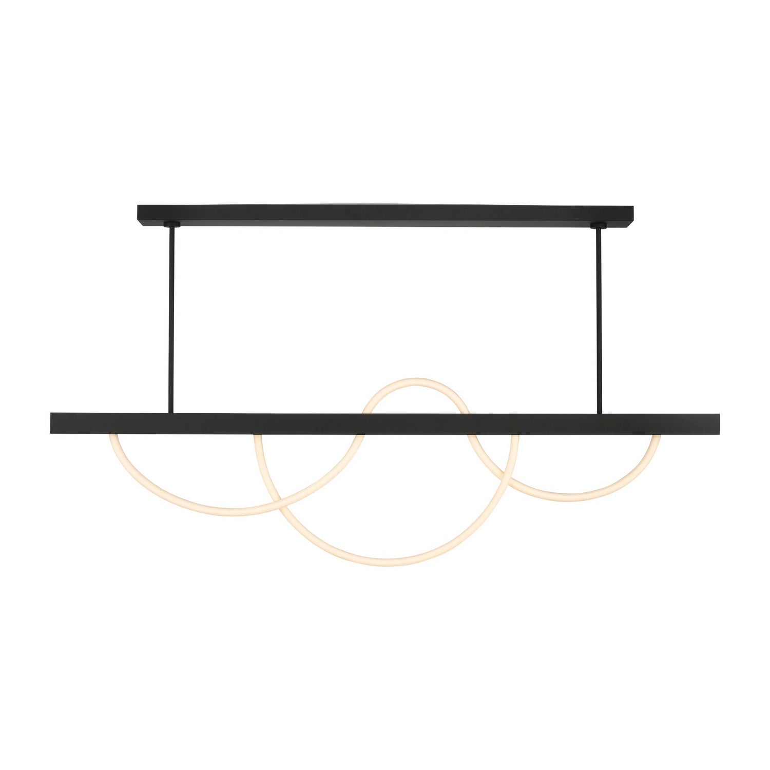 Uneri LED Linear Chandelier in Nightshade Black