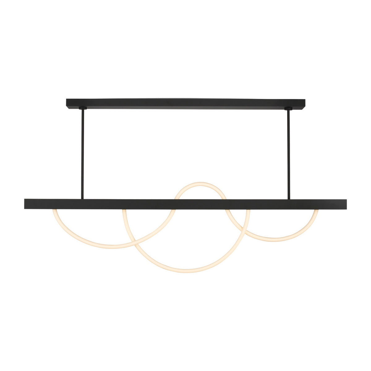 Lustre linéaire LED Uneri en noir Nightshade