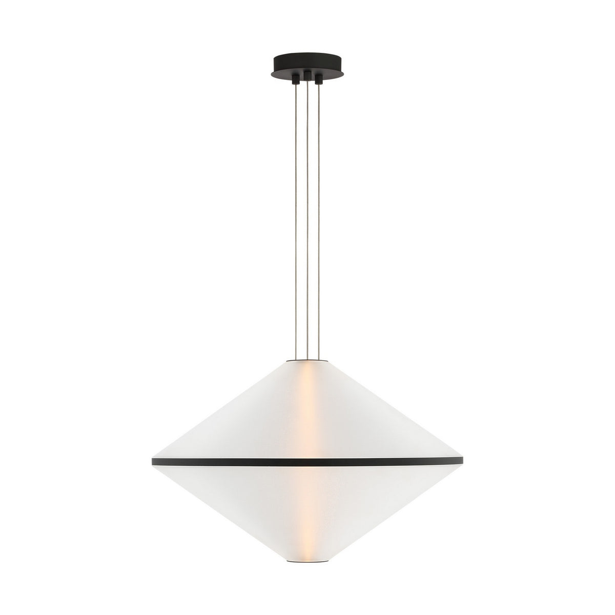 Bicono LED Pendant in Nightshade Black