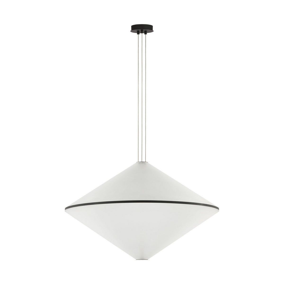 Bicono LED Pendant in Nightshade Black