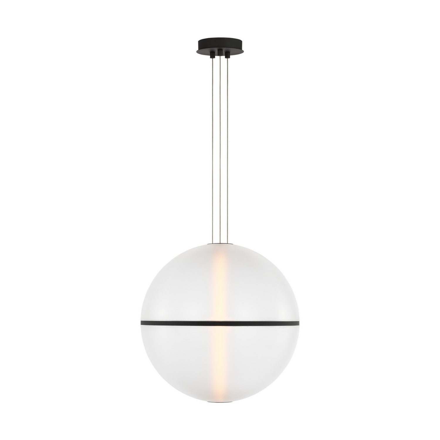 Bicono Round LED Pendant in Nightshade Black