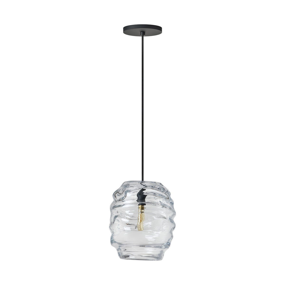 Audra One Light Pendant in Nightshade Black