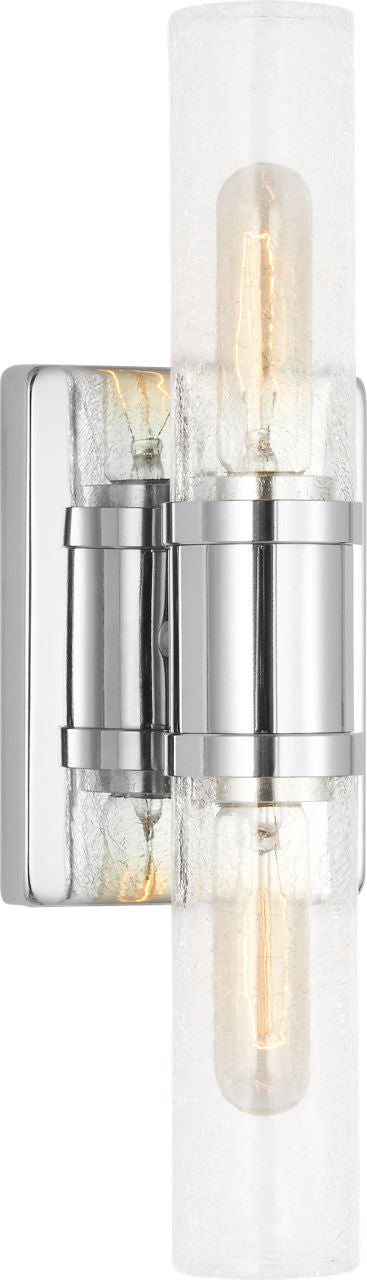 Réglette de salle de bain Keaton à deux lumières en chrome | Chrome