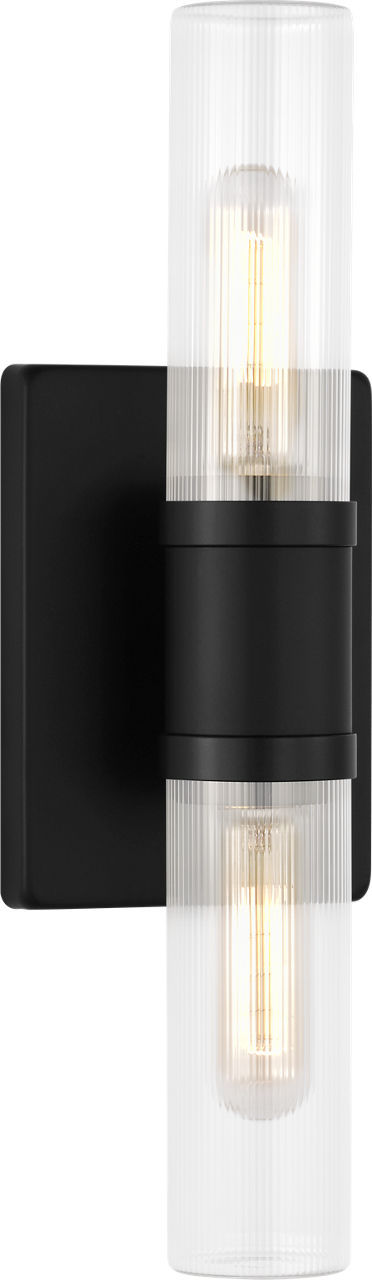Keaton Two Light Vanity in Midnight Black | Midnight Black