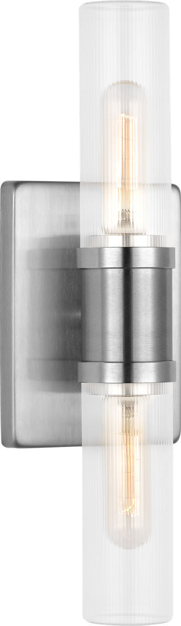 Keaton applique à deux lumières en nickel brossé | Nickel brossé