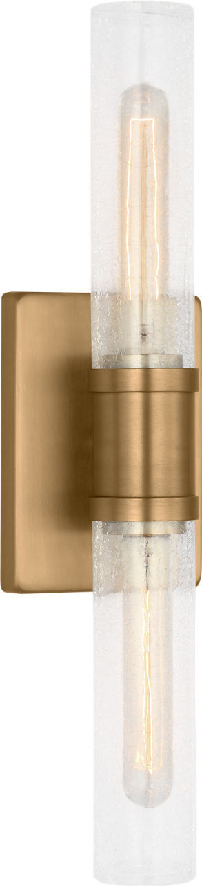 Keaton Two Light Vanity in Satin Brass | Satin Brass