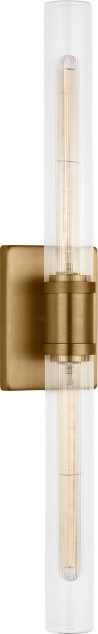 Keaton Two Light Vanity in Satin Brass | Satin Brass