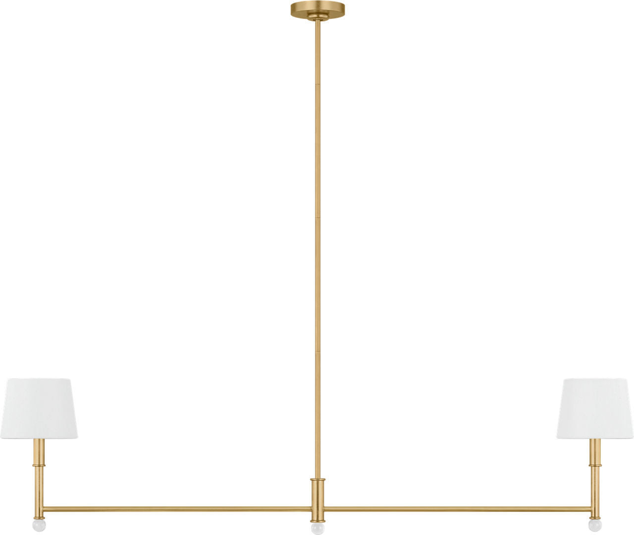 Greard Two Light Linear Chandelier in Gild/Gild