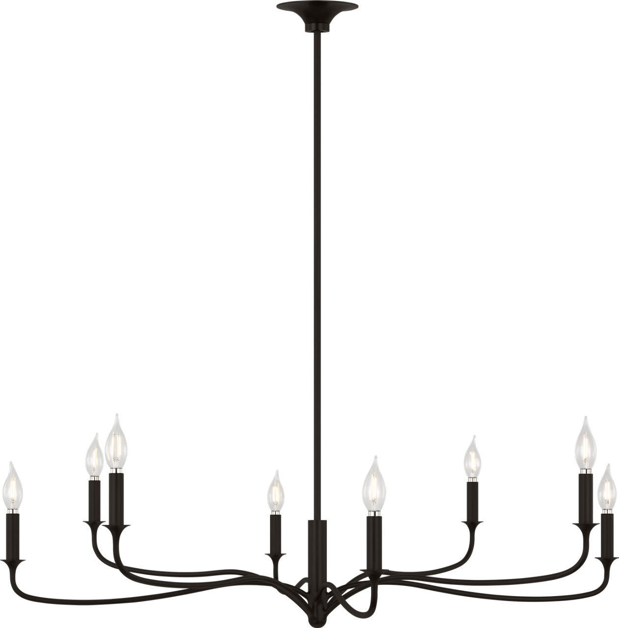 Chatsworth Eight Light Chandelier in Aged Iron | Aged Iron