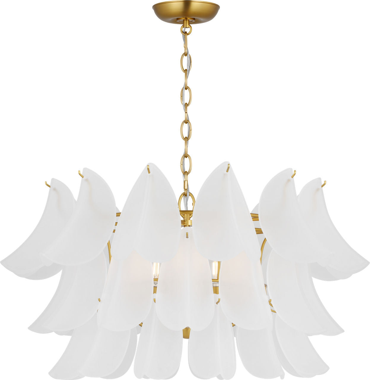 Chloe Five Light Chandelier in Burnished Brass | Burnished Brass