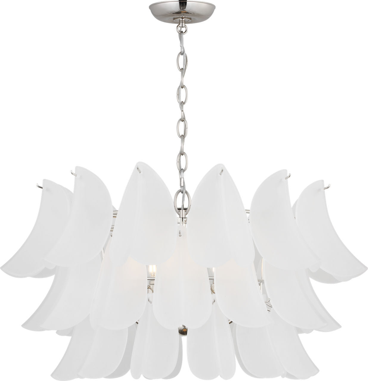 Chloe Five Light Chandelier in Polished Nickel | Polished Nickel