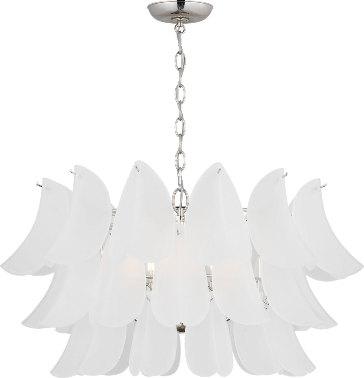 Chloe Five Light Chandelier in Polished Nickel | Polished Nickel