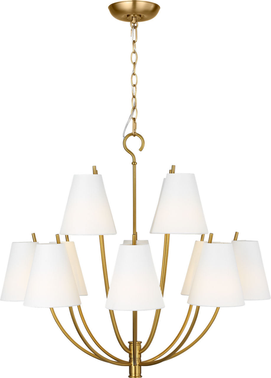 Marina Chandelier in Burnished Brass | Burnished Brass
