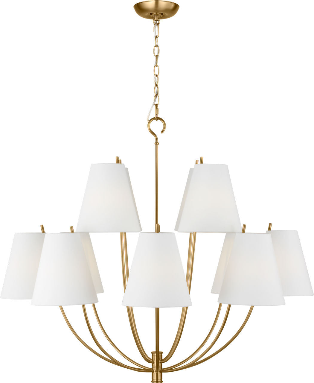 Marina Chandelier in Burnished Brass | Burnished Brass