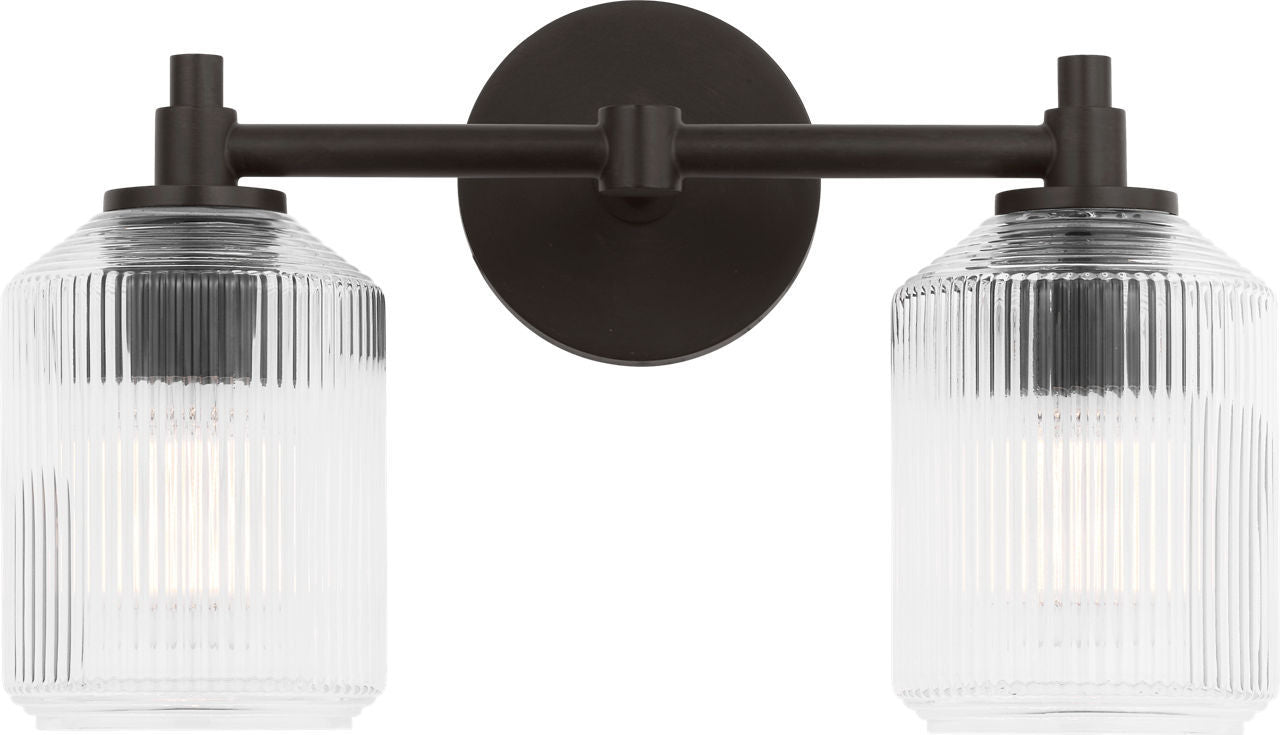 Barstow Two Light Bath in Aged Iron | Aged Iron