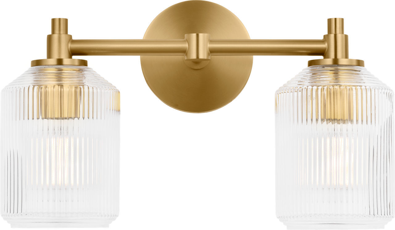 Barstow Two Light Bath in Burnished Brass | Burnished Brass