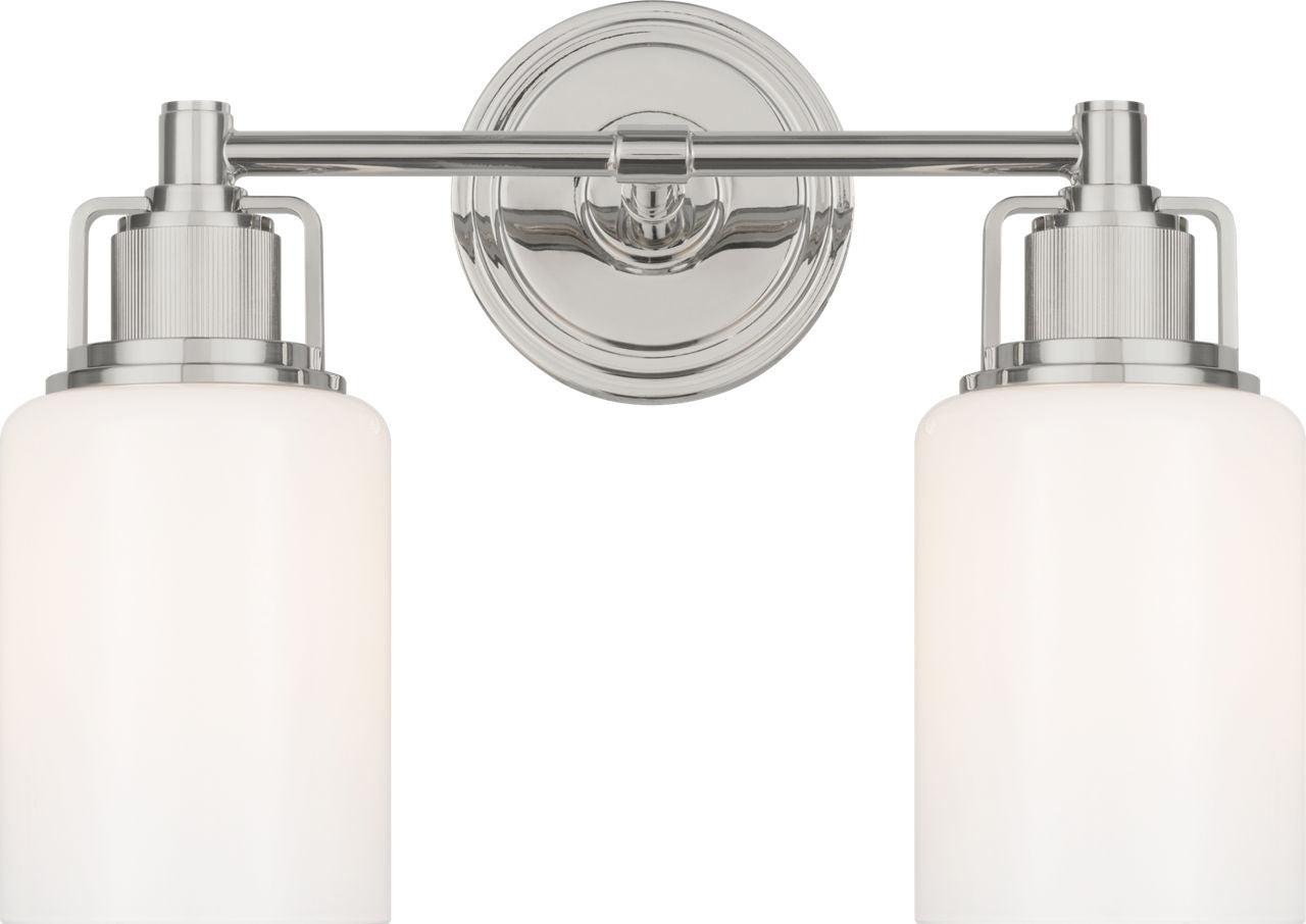 Ashford Two Light Bath in Polished Nickel | Polished Nickel