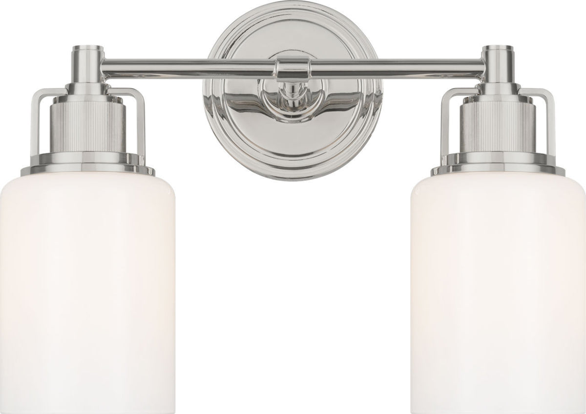 Ashford Two Light Bath in Polished Nickel | Polished Nickel