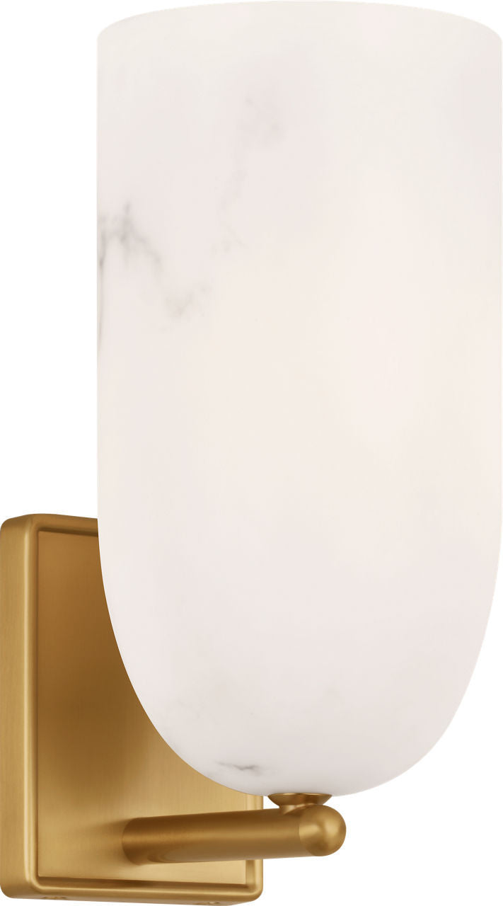 Savina One Light Wall Sconce in Burnished Brass | Burnished Brass