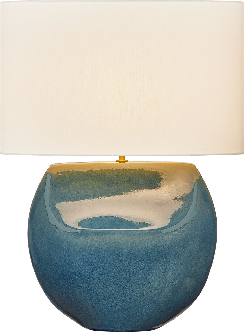 Pente One Light Table Lamp in Deep Ocean Crackle | Deep Ocean Crackle