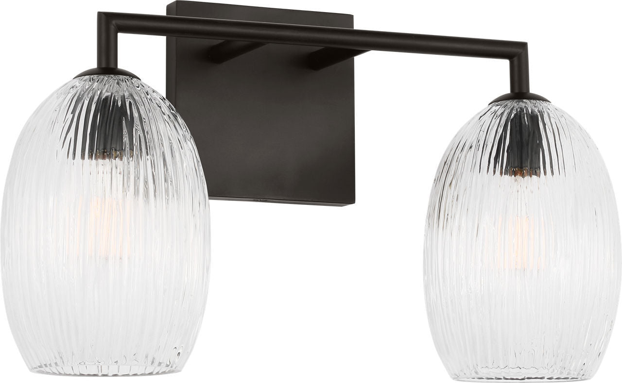 Serafina Two Light Bath in Aged Iron | Aged Iron