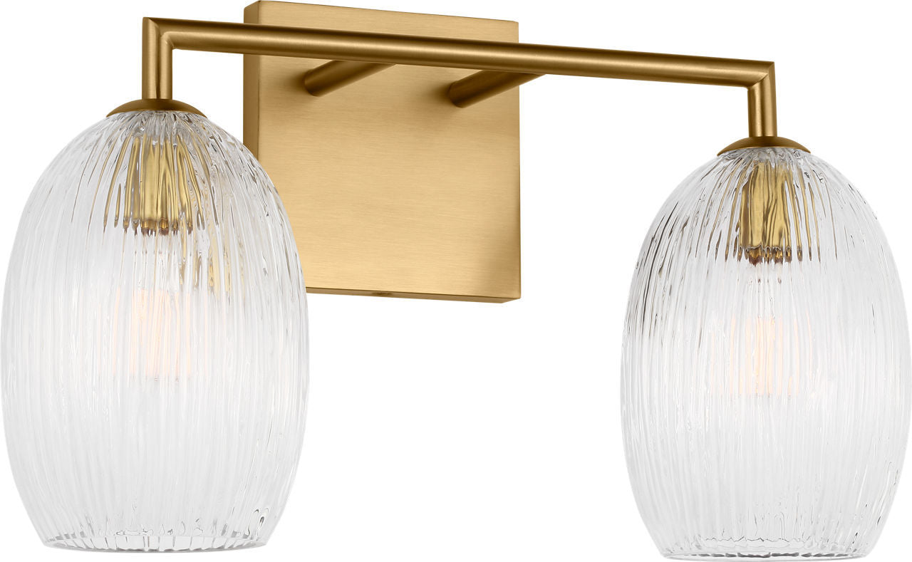 Serafina Two Light Bath in Burnished Brass | Burnished Brass