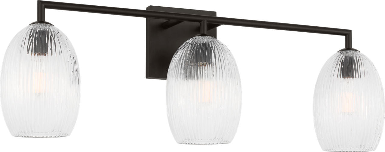 Serafina Three Light Bath in Aged Iron | Aged Iron