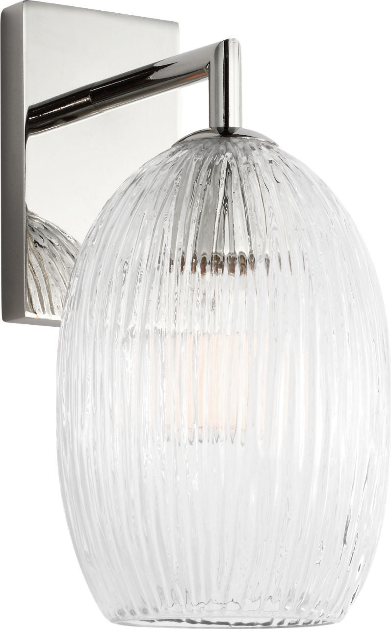 Serafina One Light Wall Sconce in Polished Nickel | Polished Nickel