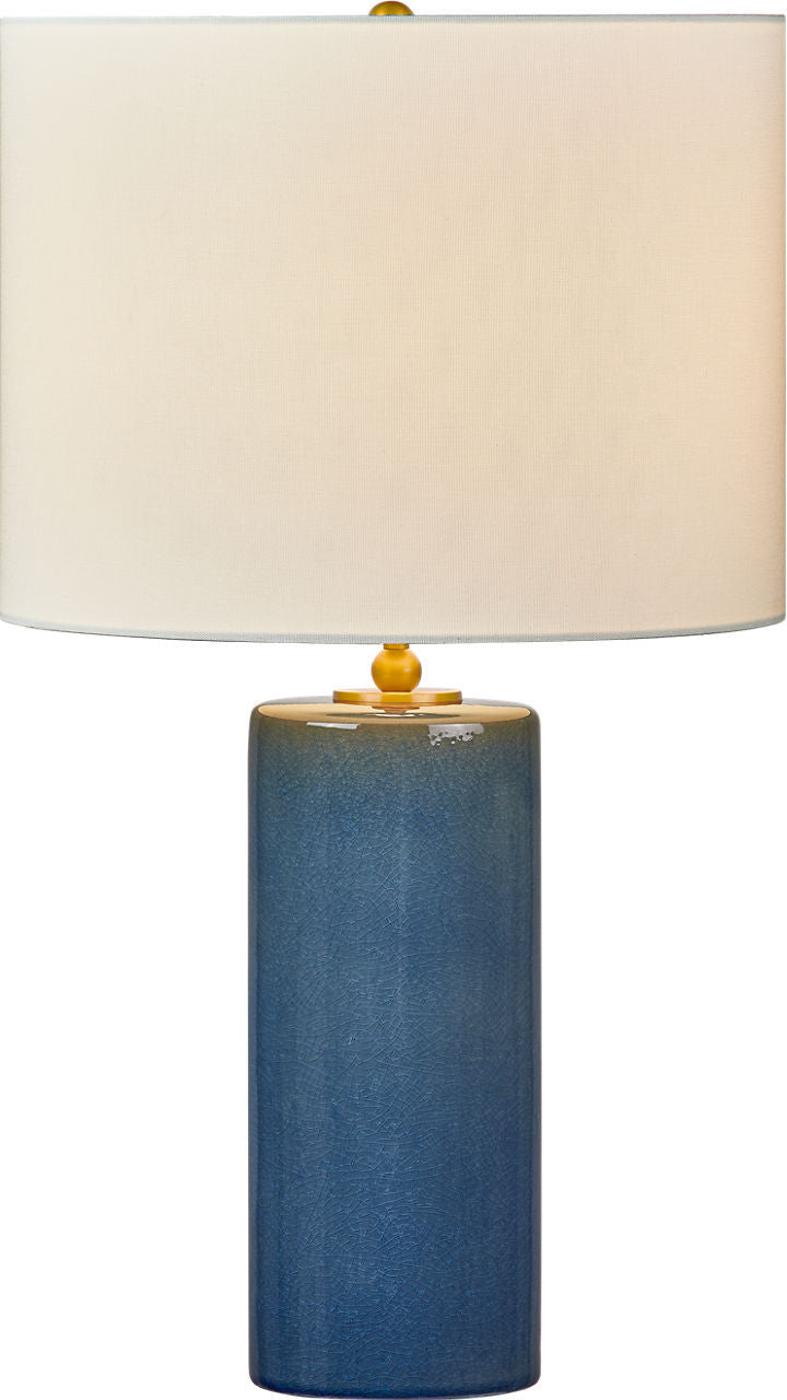 Lauren One Light Table Lamp in Deep Ocean Crackle | Deep Ocean Crackle