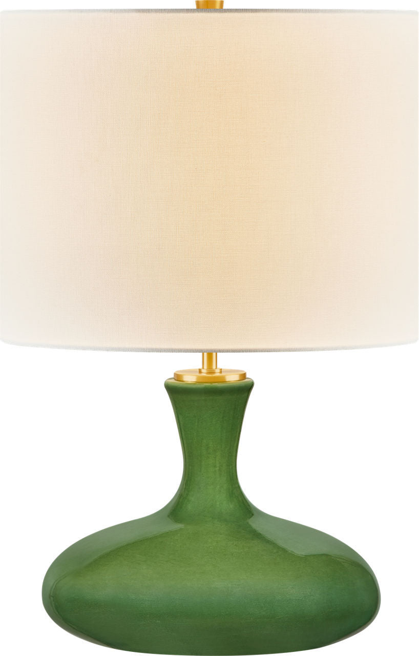 Amber One Light Table Lamp in Green | Green