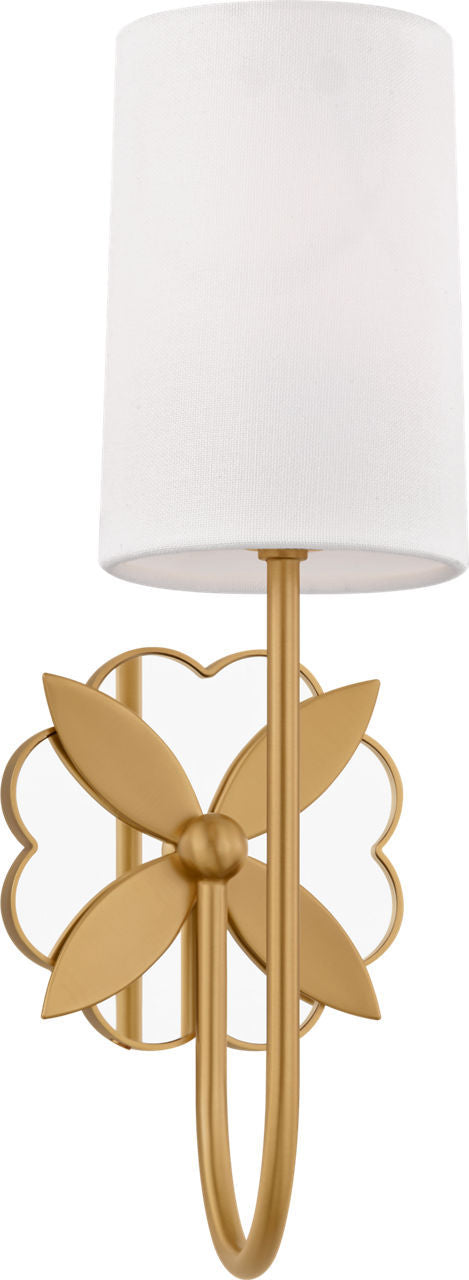 Spencer One Light Wall Sconce in Burnished Brass | Burnished Brass
