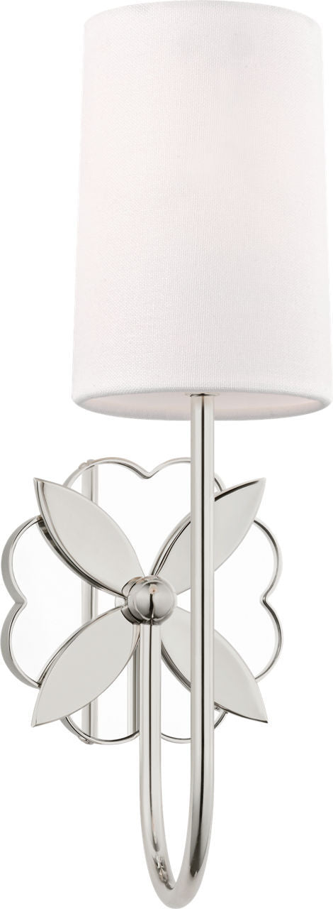 Spencer One Light Wall Sconce in Polished Nickel | Polished Nickel