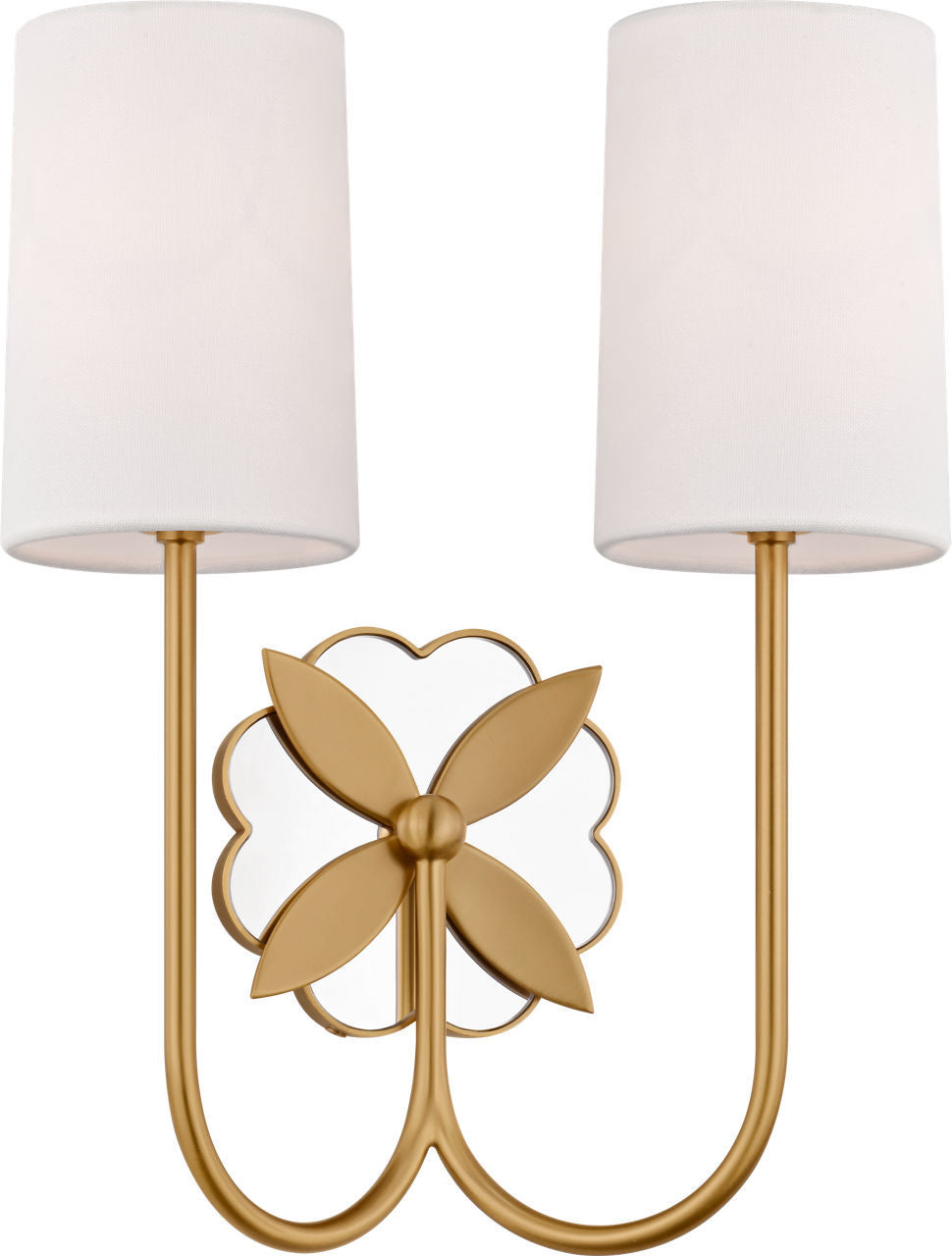 Spencer Two Light Wall Sconce in Burnished Brass | Burnished Brass