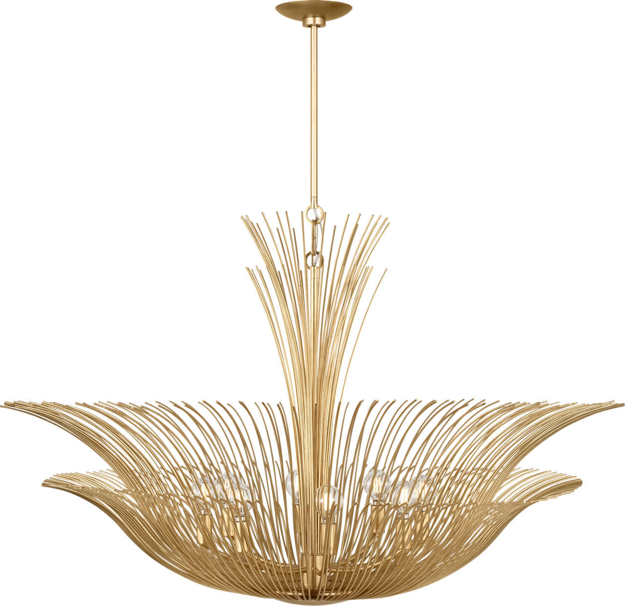 Dorelle Eight Light Chandelier in Gild | Gild