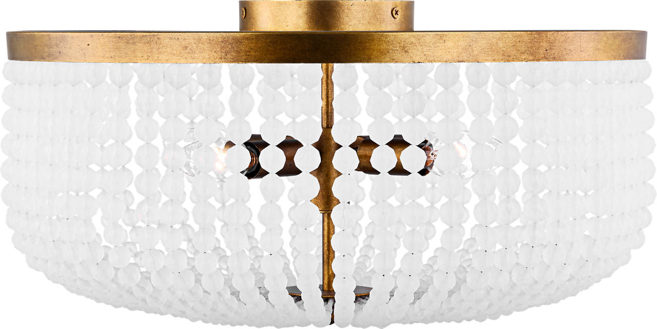 Bellecour Four Light Flush Mount in Vintage Gild | Vintage Gild