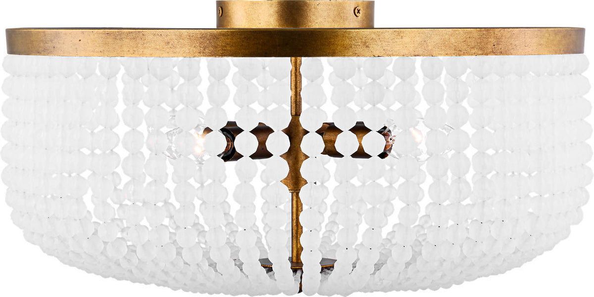 Bellecour Four Light Flush Mount in Vintage Gild | Vintage Gild