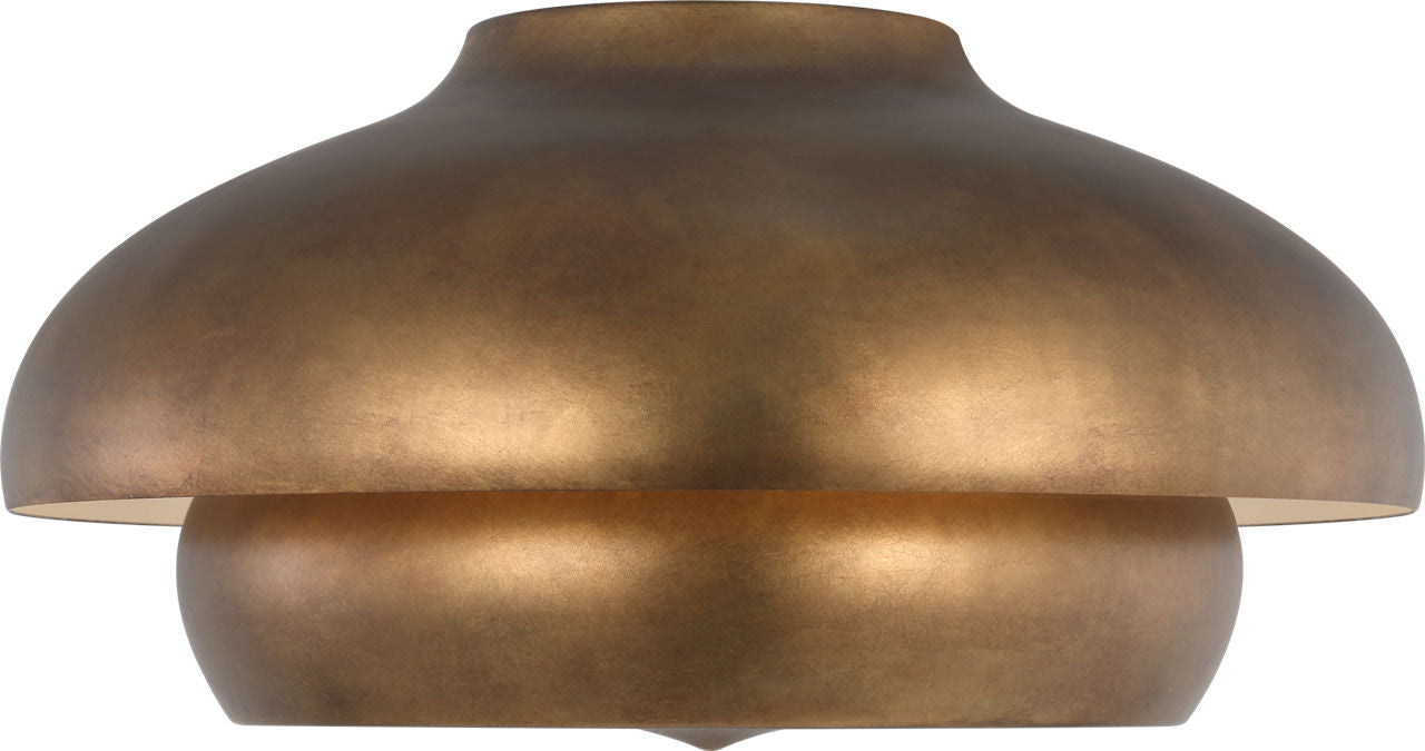 Solene One Light Flush Mount in Vintage Gild | Vintage Gild