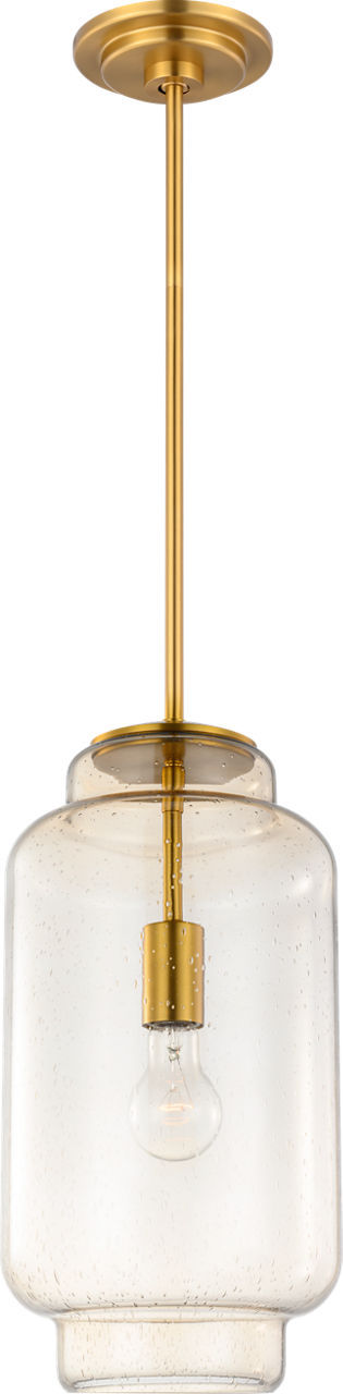 Suspension Nodier à une lumière en laiton bruni | Laiton bruni