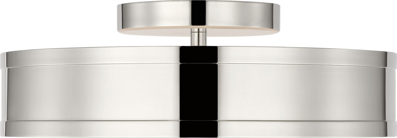 Dupont Semi Flush Mount in Polished Nickel | Polished Nickel