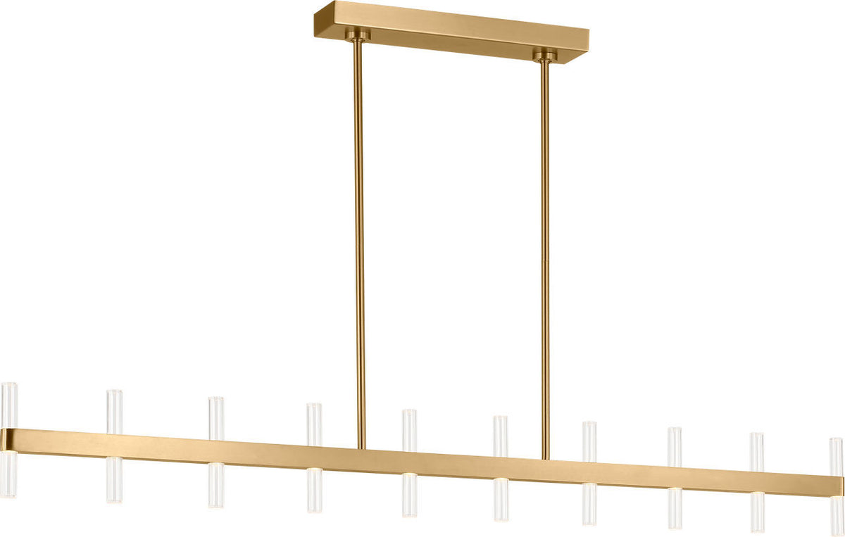 Silas LED Linear Pendant in Burnished Brass | Burnished Brass