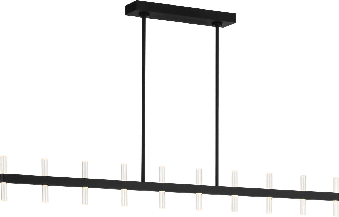 Suspension linéaire LED Silas Noir minuit | Noir minuit