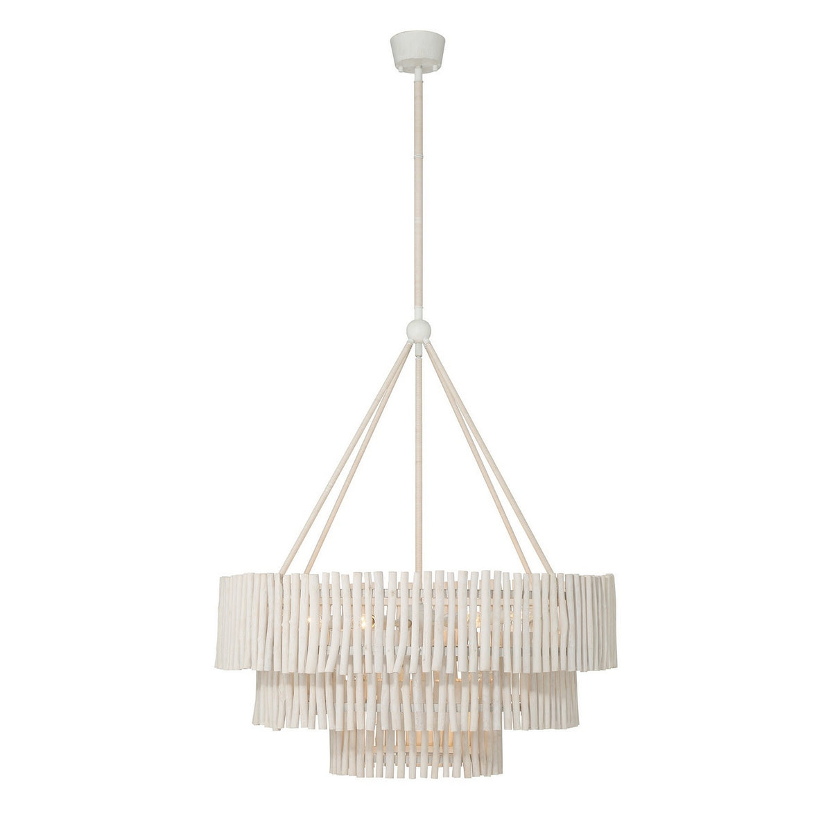 Phong Nine Light Chandelier in Blanco