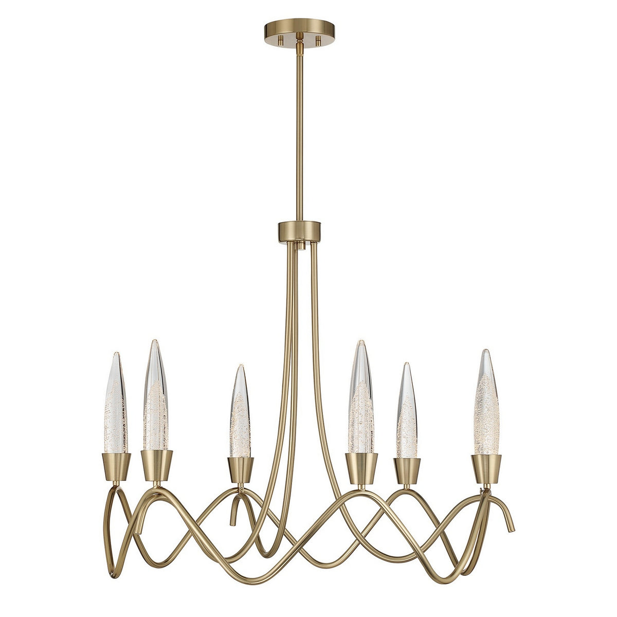 Sofia LED Chandelier in Noble Brass
