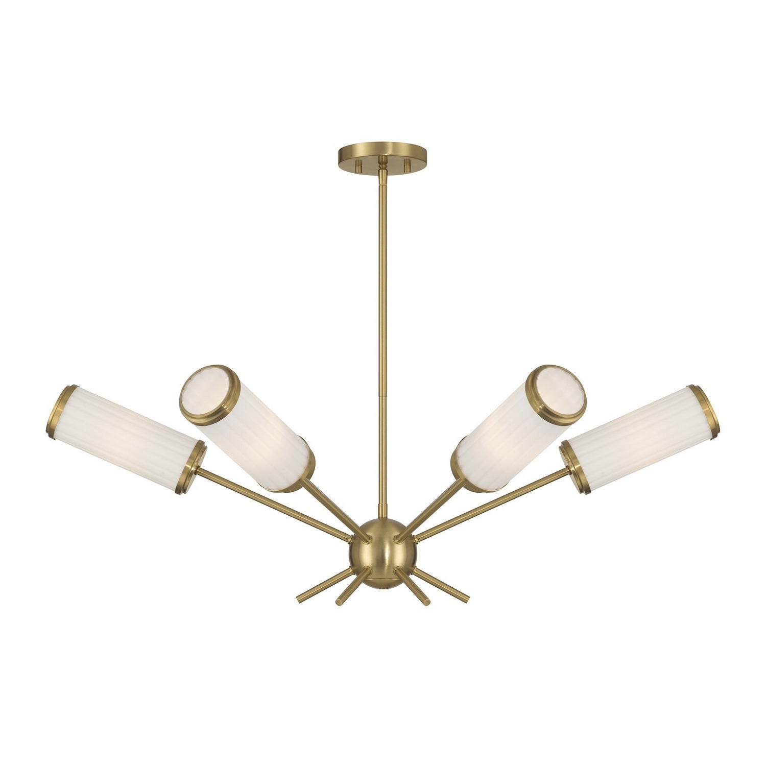 Denison Six Light Chandelier in Warm Brass