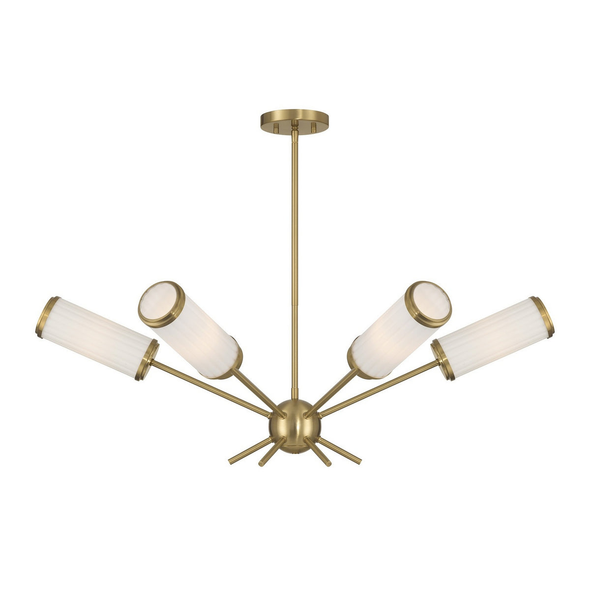 Denison Six Light Chandelier in Warm Brass
