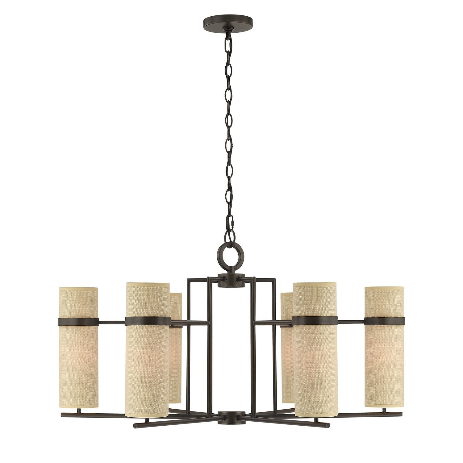 Weston Six Light Chandelier in Mediterranean Bronze
